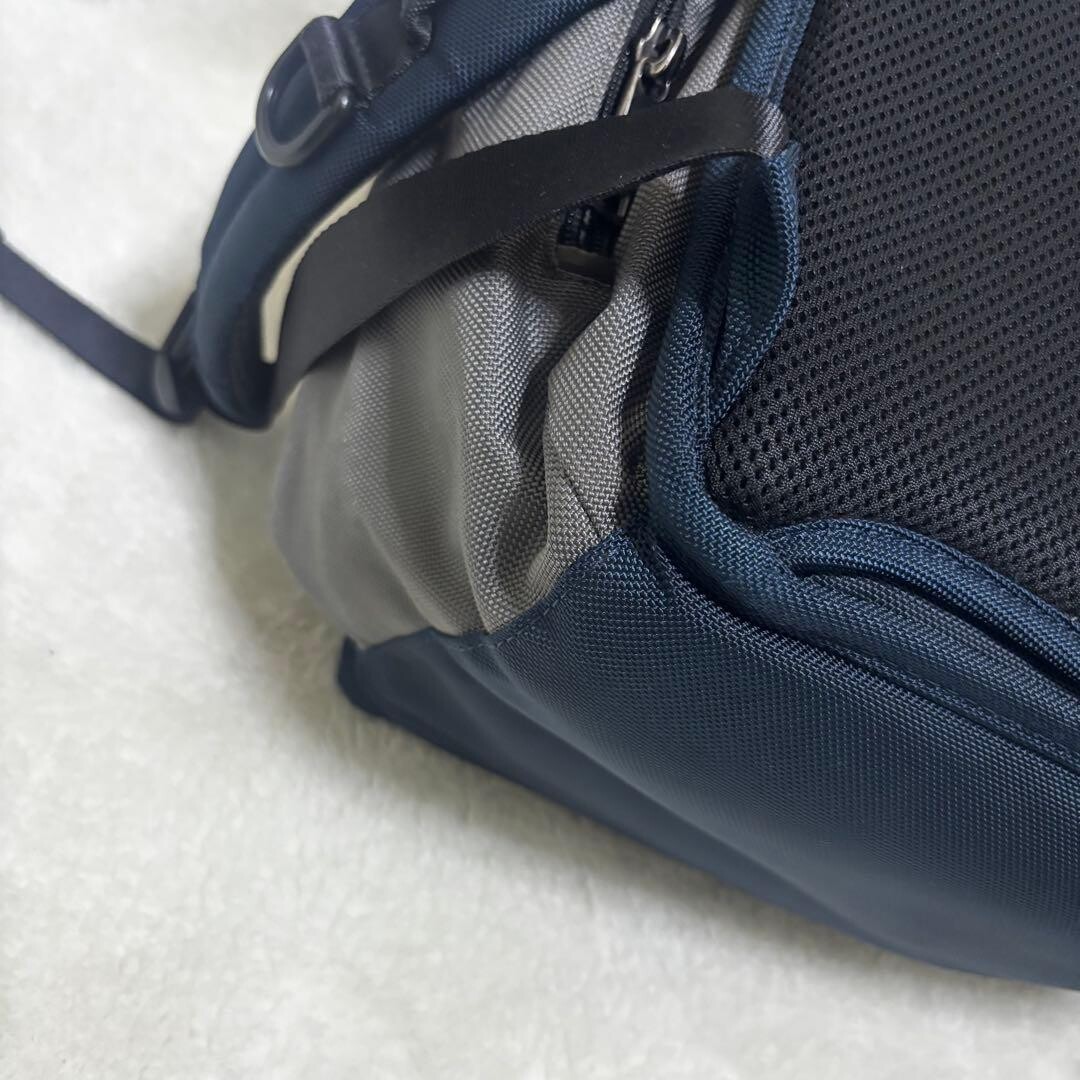 TUMI Alpha 3 Ballistic Nylon Backpack Briefpack Navy PC Compartment Authentic
