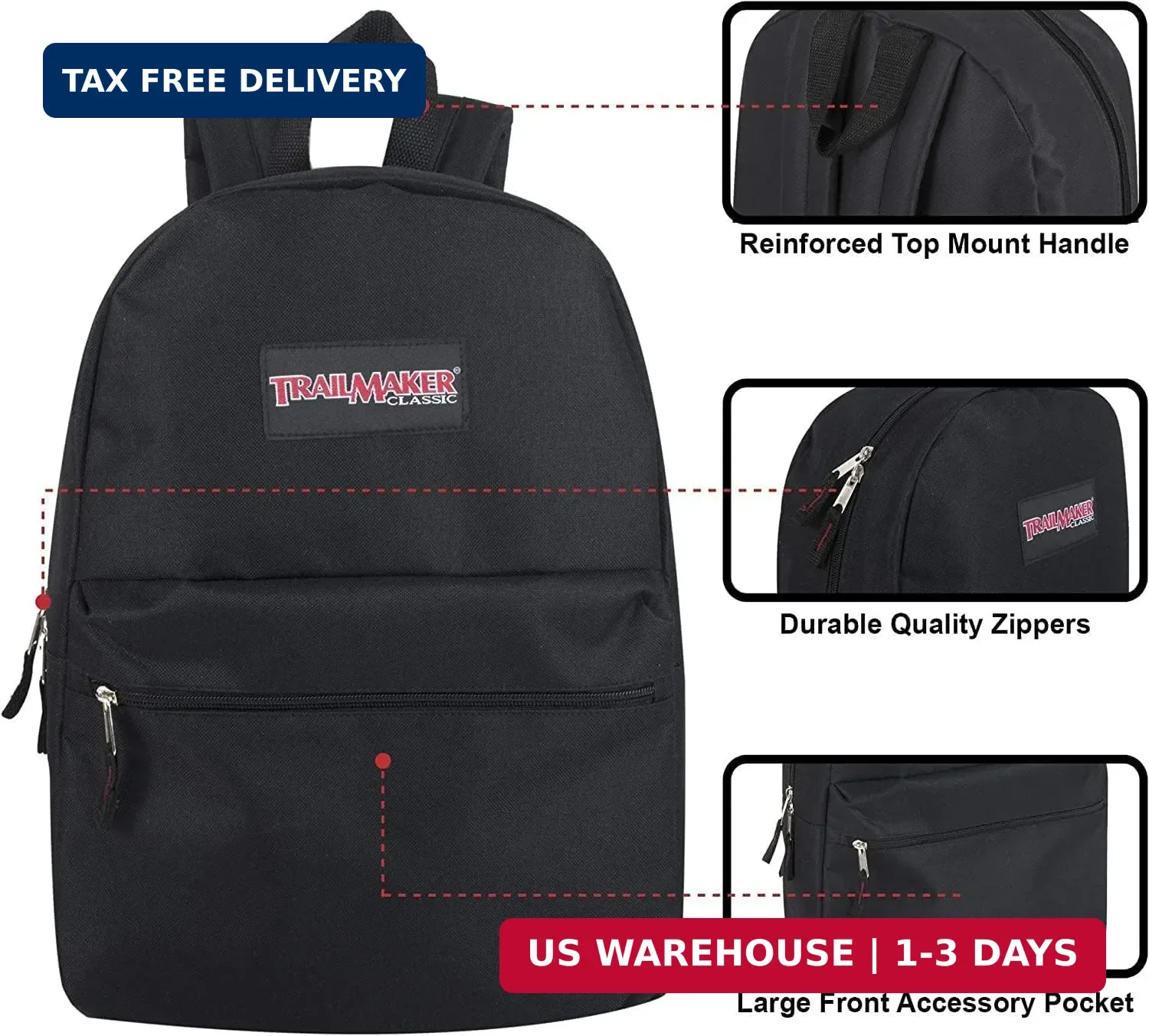 Trail maker Backpack with School Supplies for Kids – 20 Piece Back to School Sup