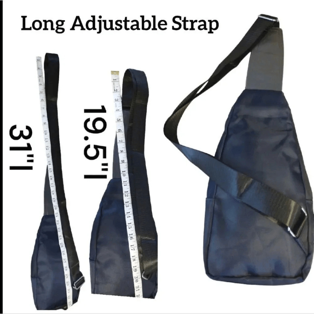 Blue Black Crossbody Sling Bag with USB Port and Cable NWOT
