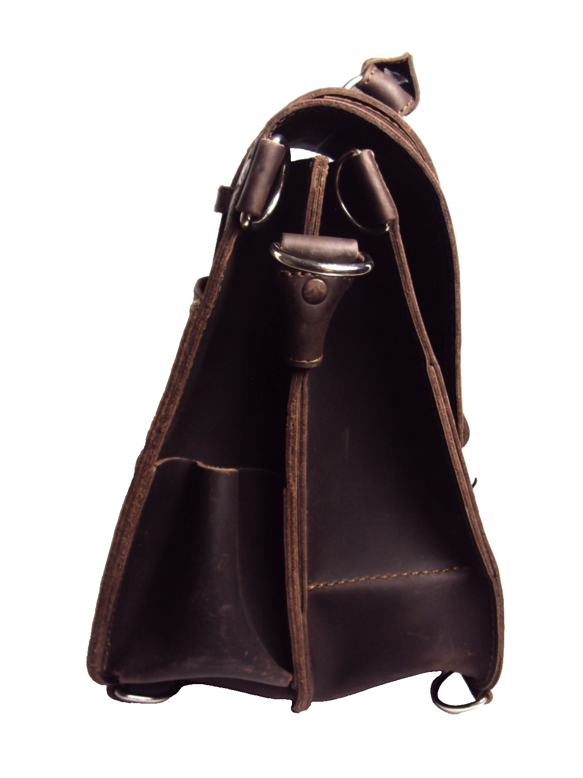 SADDLEBACK LEATHER CLASSIC LARGE BRIEFCASE BAG DARK BROWN COFFEE ORIGINAL LOGO