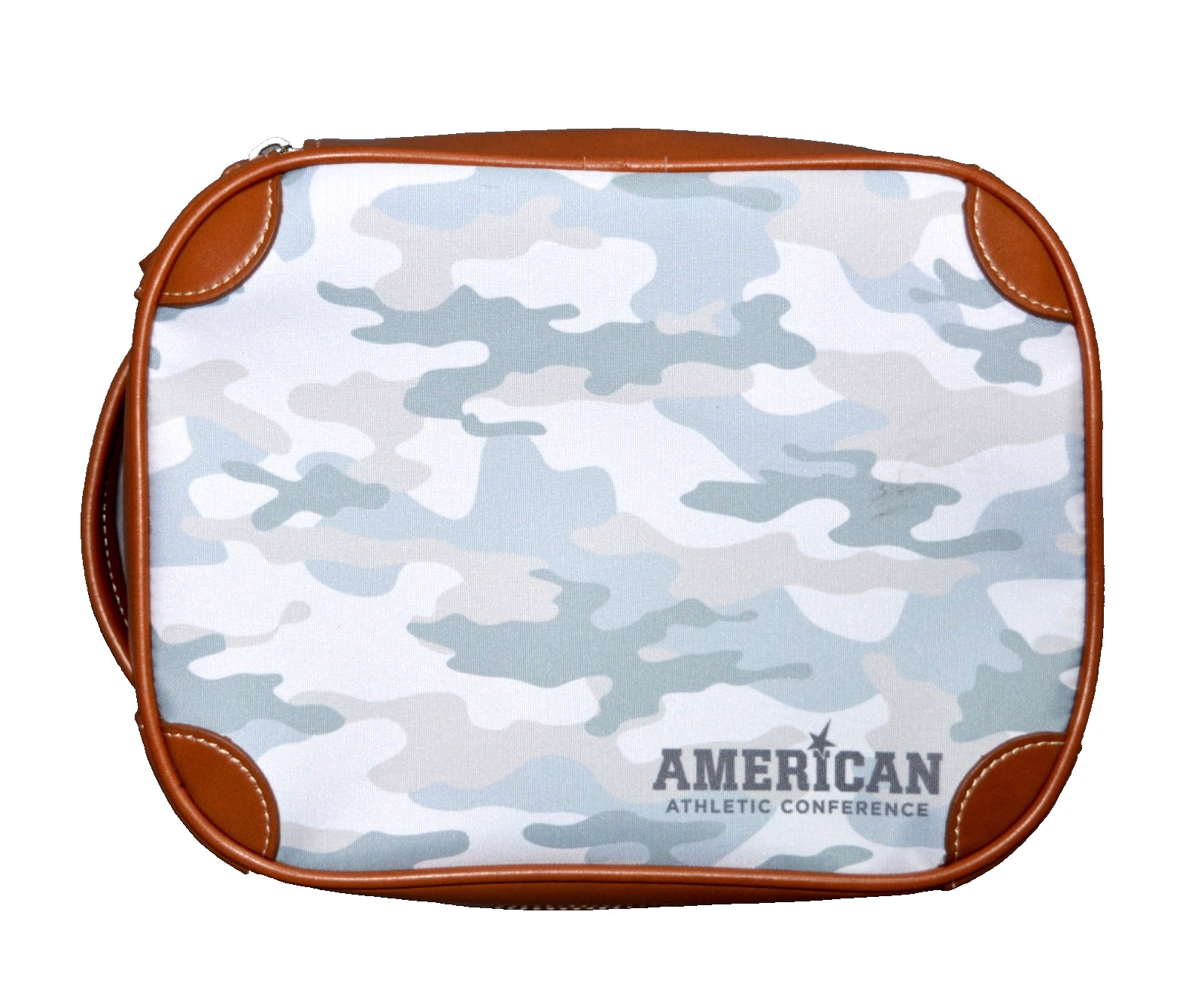 Barrington Mens Camouflage Doppelt Shaving Toiletry Bag Leather Trim EUC