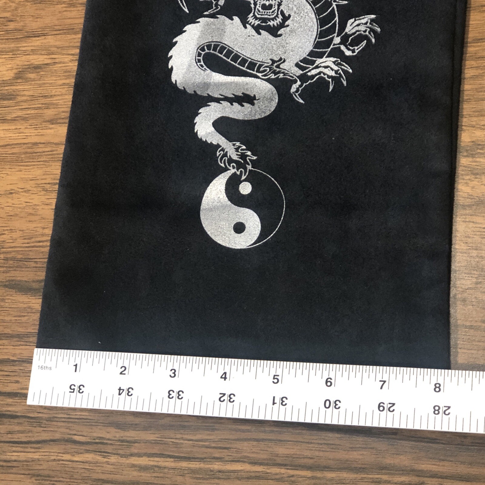 Yin Yang Dragon Drawstring Bag “Strong Warrior Learning” 27.5” x 8” Microfiber