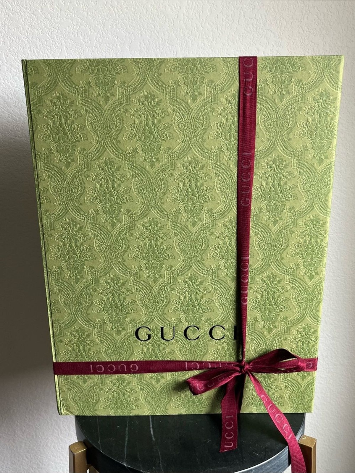 NEW Gucci GG Leather Rubber-Effect Crossbody/Belt Bag – Green – Size 100