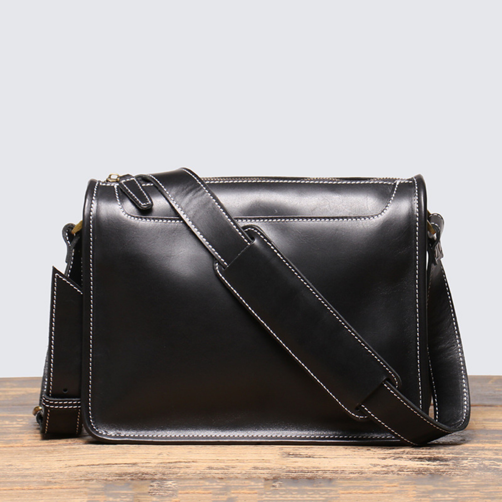 Men’s Leather Messenger Bag Crossbody Laptop Shoulder Satchel Business Handbag