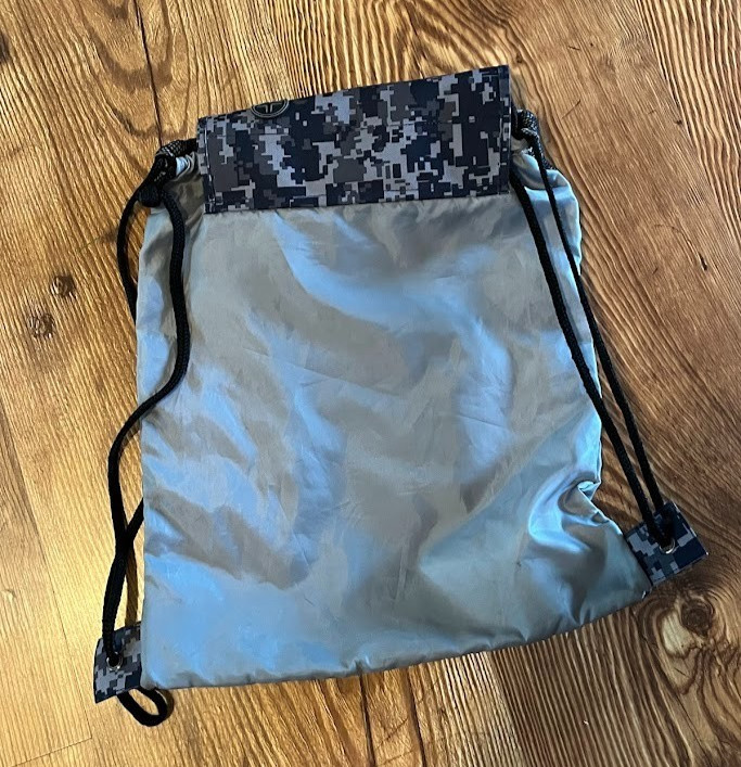 America’s Navy Cinch Sack Drawstring Bag Backpack, Gray & Camo