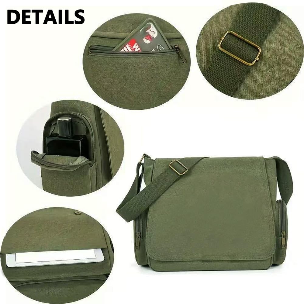 CHICGLOW Personalized Pattern Messenger Bag Cute Canvas Medium, Soild