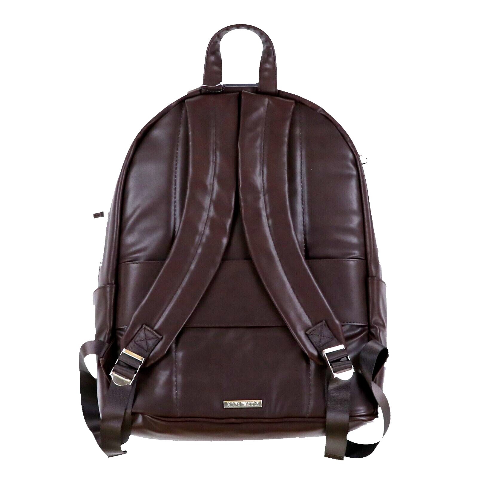 Steve Madden Men’s Faux-Leather Dome Backpack, Brown, One Size