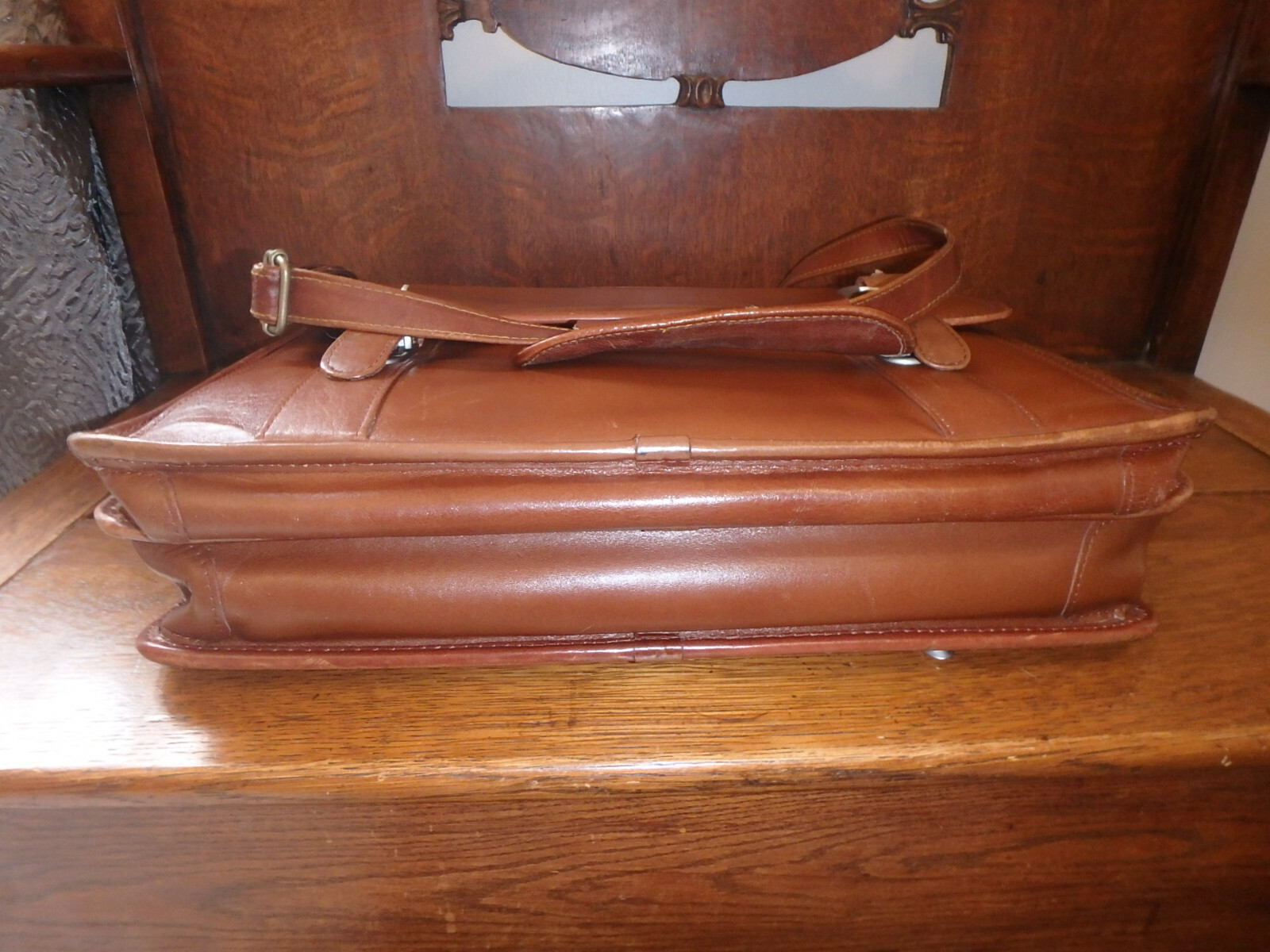 McKlein Briefcase British Tan Leather attache Padded Laptop Business Bag