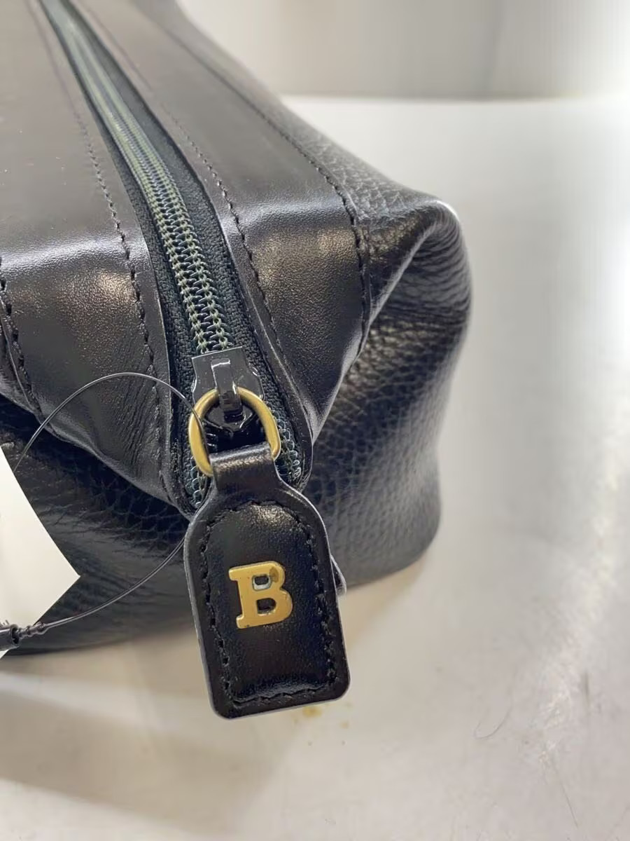 BALLY Second Bag Leather Black Plain