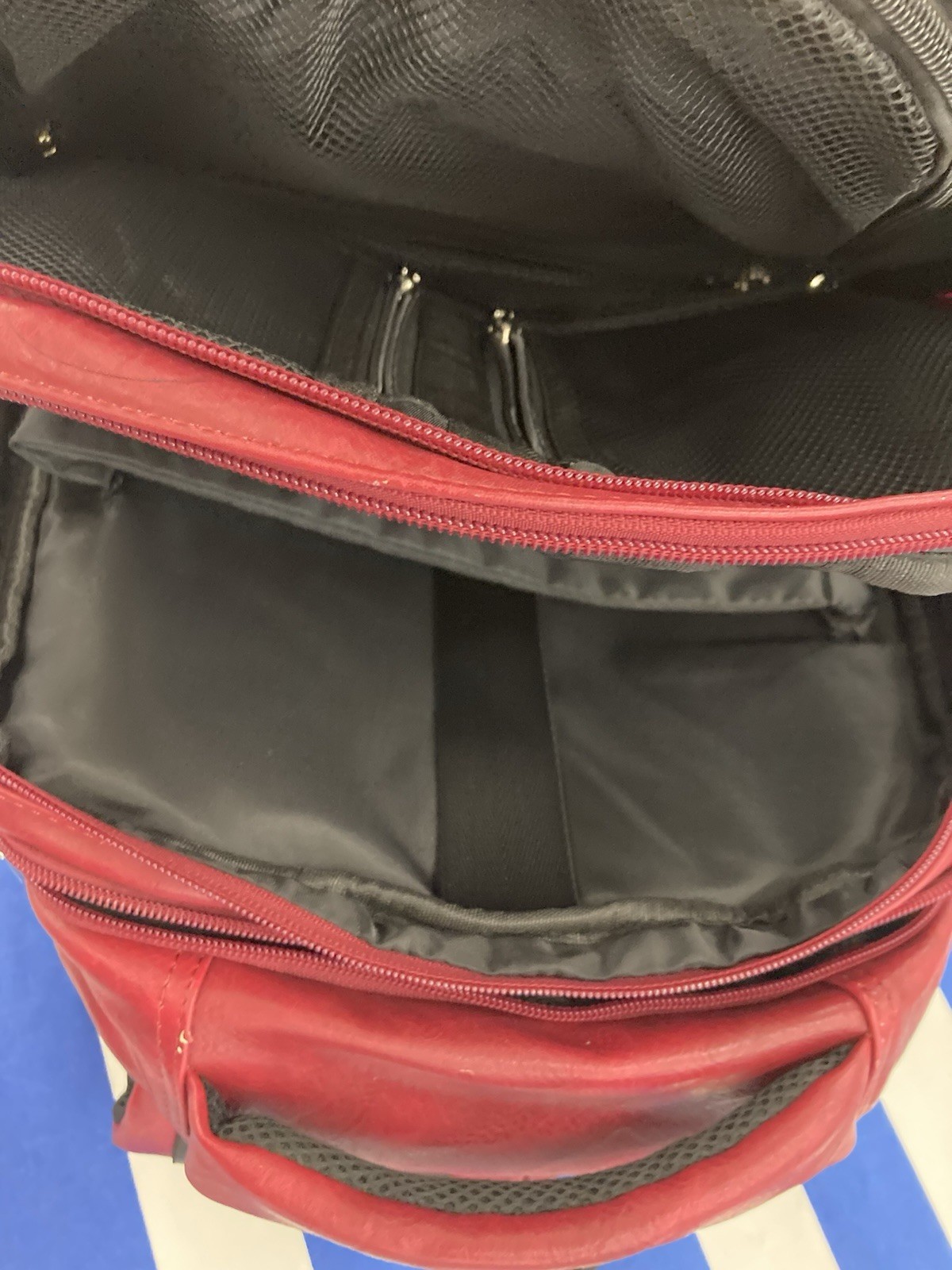 SOLE Premise Luxury Red Tumbled Leather Sneaker Laptop Travel Backpack