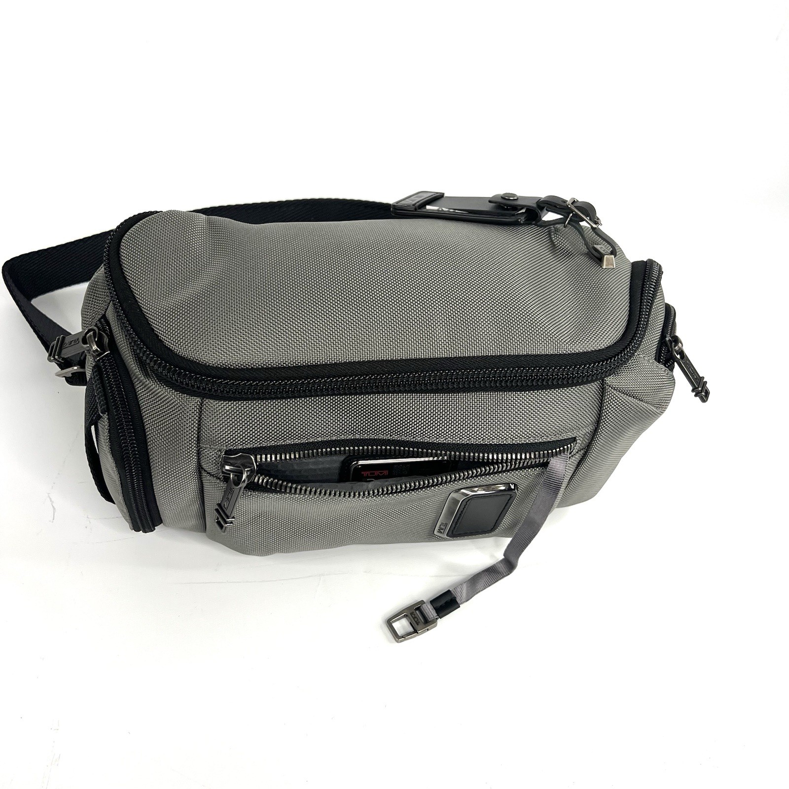 TUMI Alpha Bravo Kelley Sling Alloy Gray Crossbody Day Bag