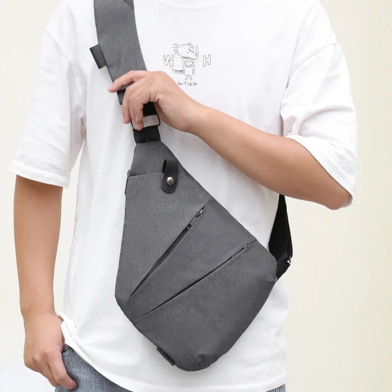 Valcen Personal Pocket Bag for Man, Crossbody Multi-pocket Anti-thief Travel Bag