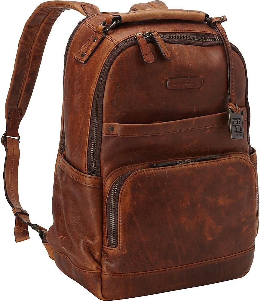 FRYE Logan Backpack Backpack Cognac Antique Pull Up One Size, New