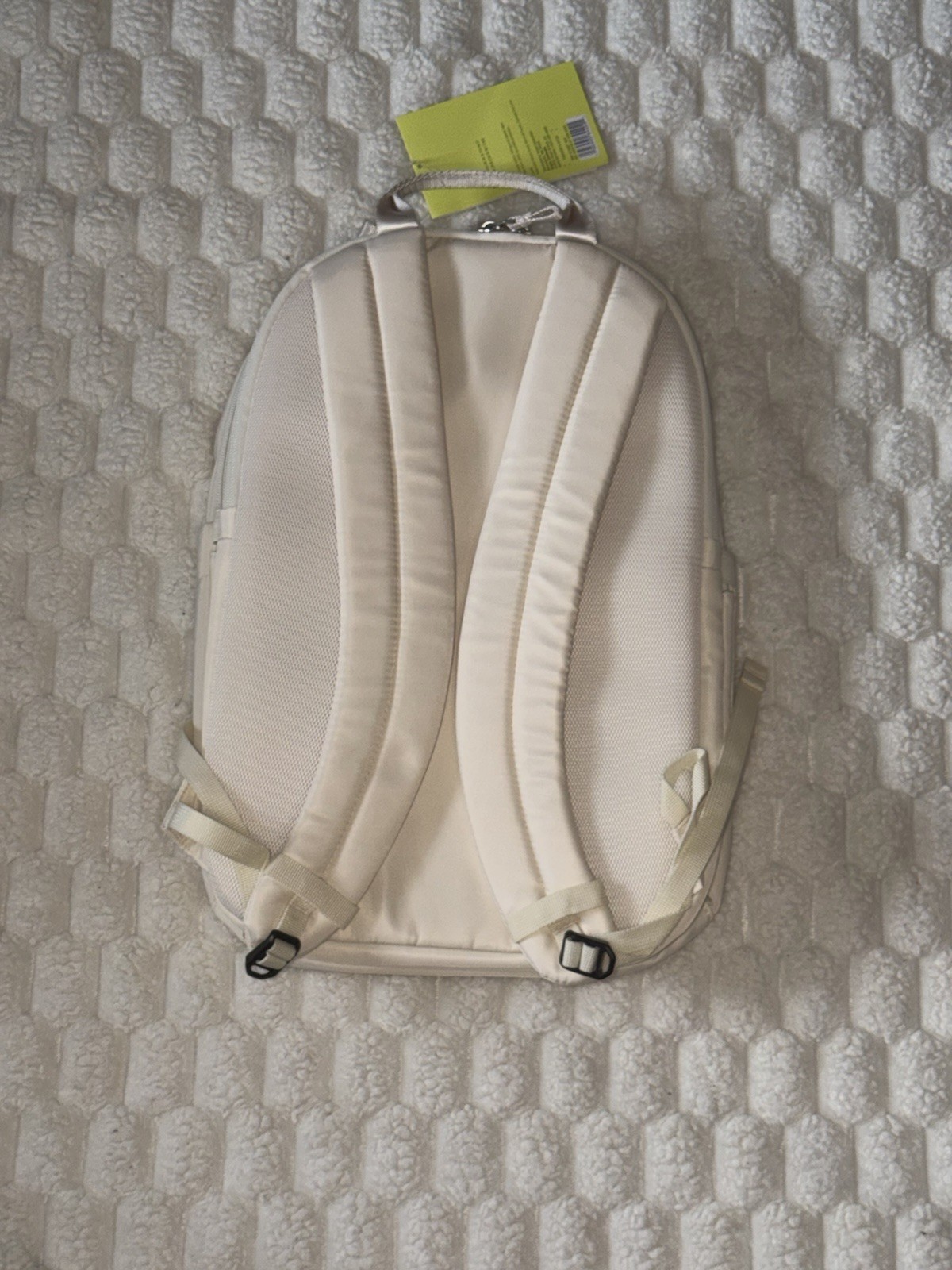 All in Motion Beige Solid Zip Backpack, Men’s Double Handle, Polyester