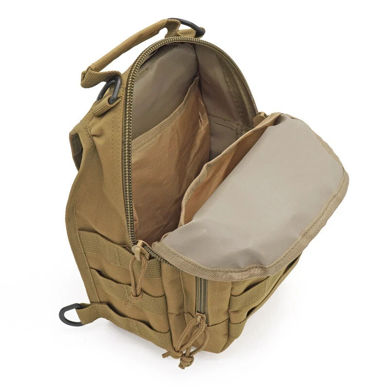 Mens Backpack Tactical Sling Shoulder Bag Molle Travel Chest Pack Outdoor Hiking
