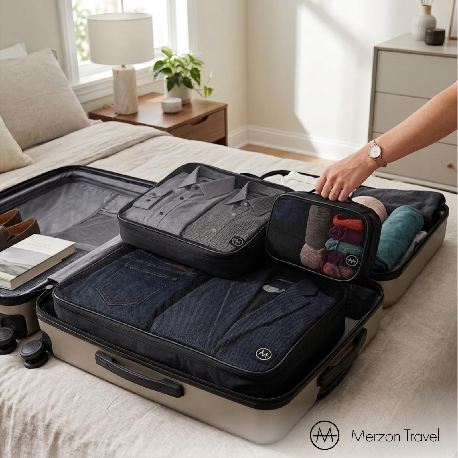 The Packus Cubus from , 3 Piece Packing Cube Set with a 24 Liter Total Capaci…