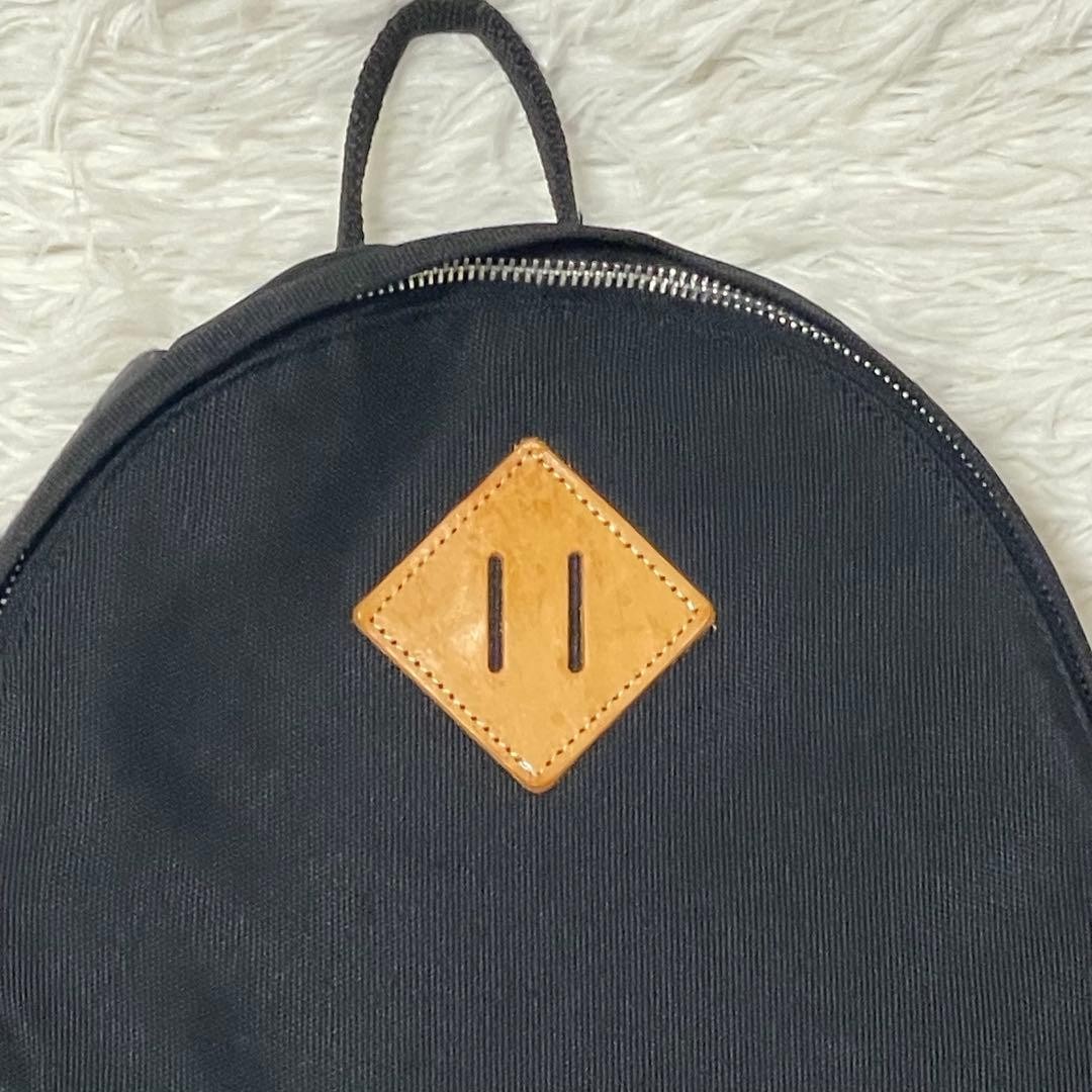 North Face Backpack Tanned Leather Nylon Black 34x17x50cm