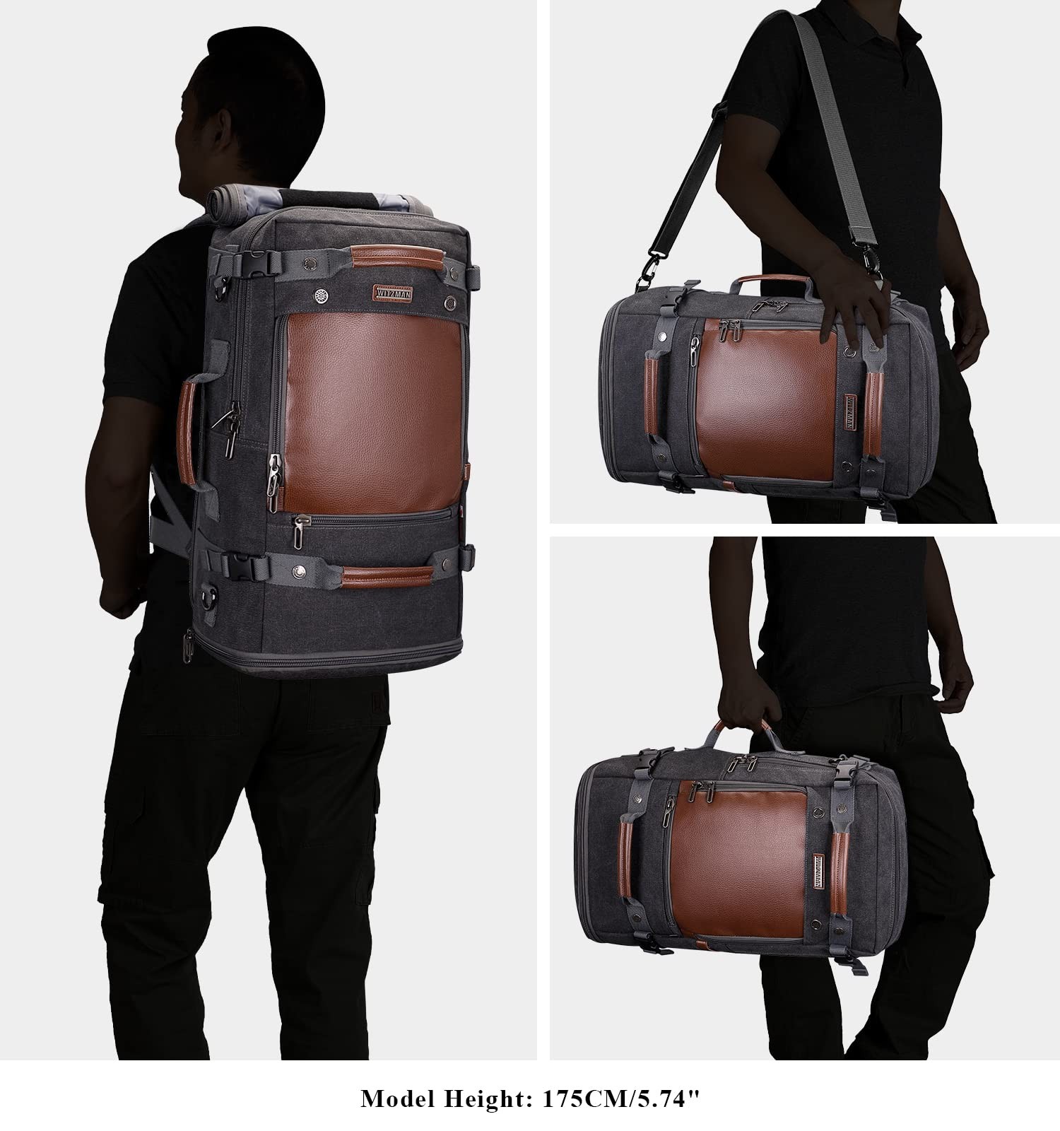 Travel Backpack for Men Large Convertible Duffel Bag Fits 16 Inch