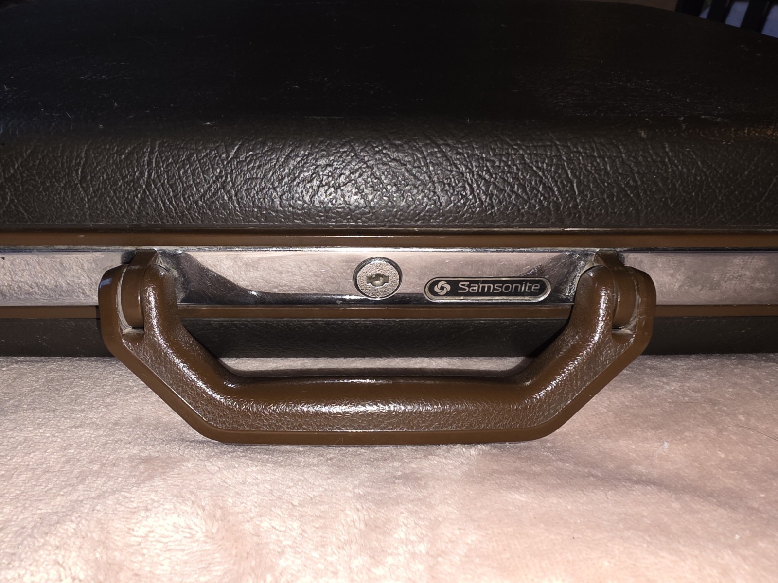 Vintage Samsonite Hard Shell Briefcase – Dark Brown W/ Samsonite Laptop Sleeve