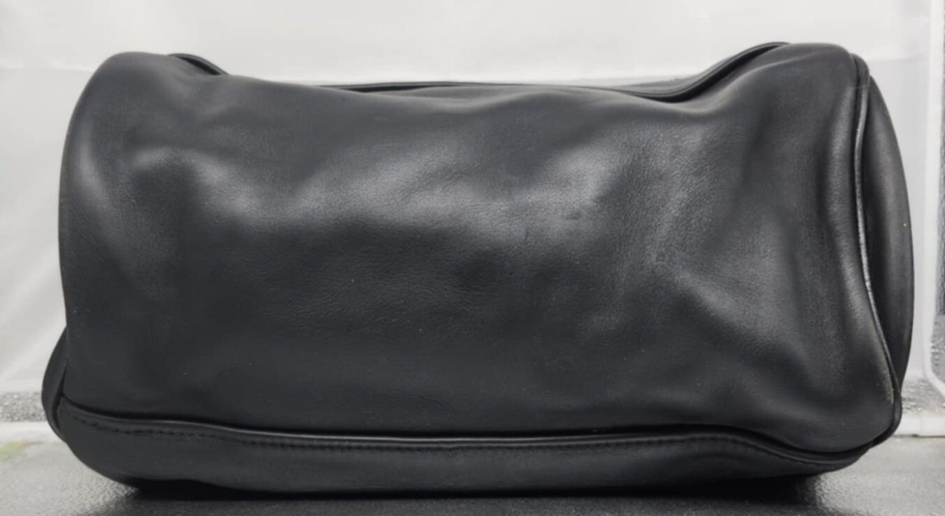 Leather Dopp Kit Single Motorcycle Bag Handle Zipper Closure Leatherworks Stockt