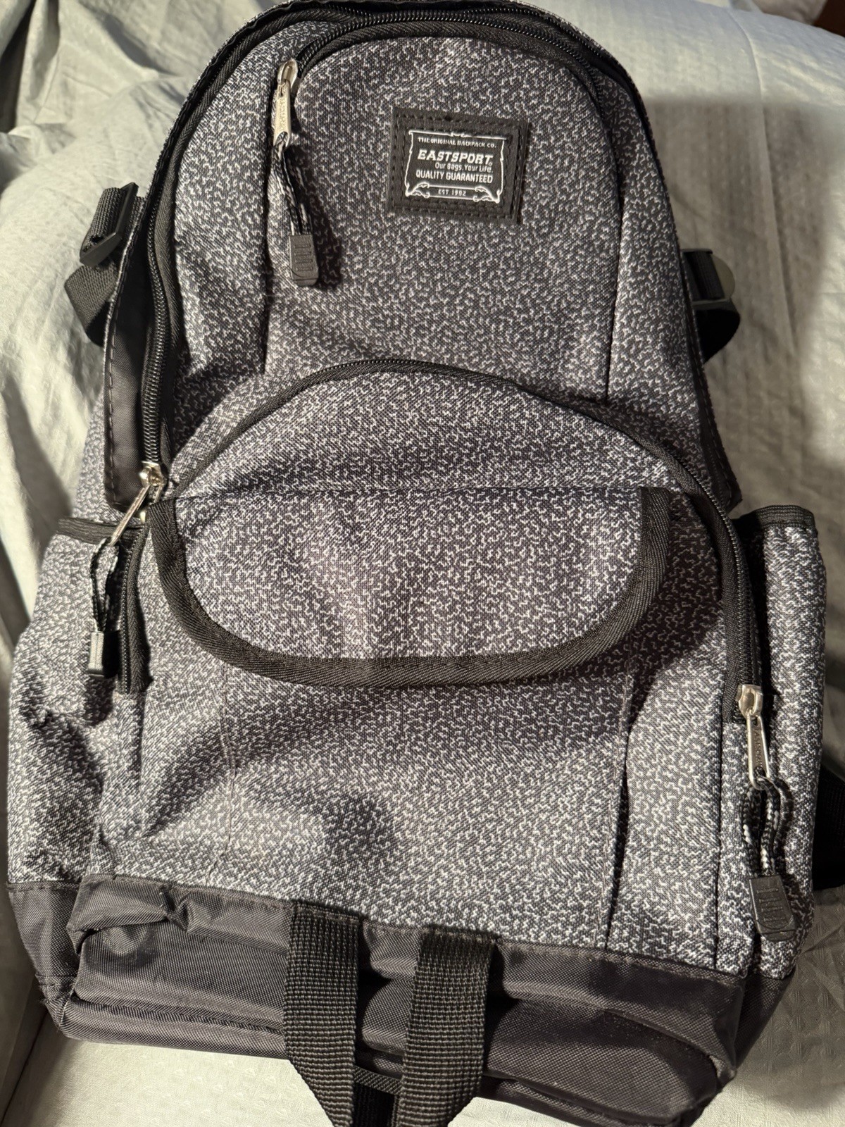 Eastsport Heather, Gray Backpack School Travel Laptop Book Bag Multi Pocket