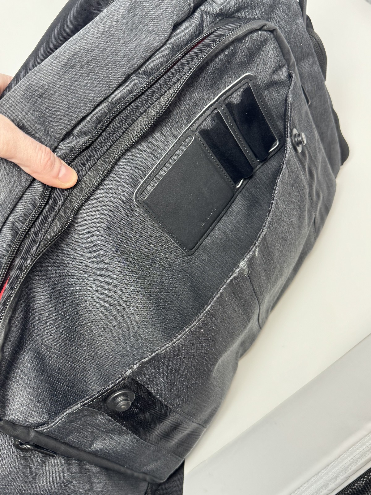 Keysmart Urban Union Hybrid Gray Messenger Backpack Shoulder Bag With Inserts