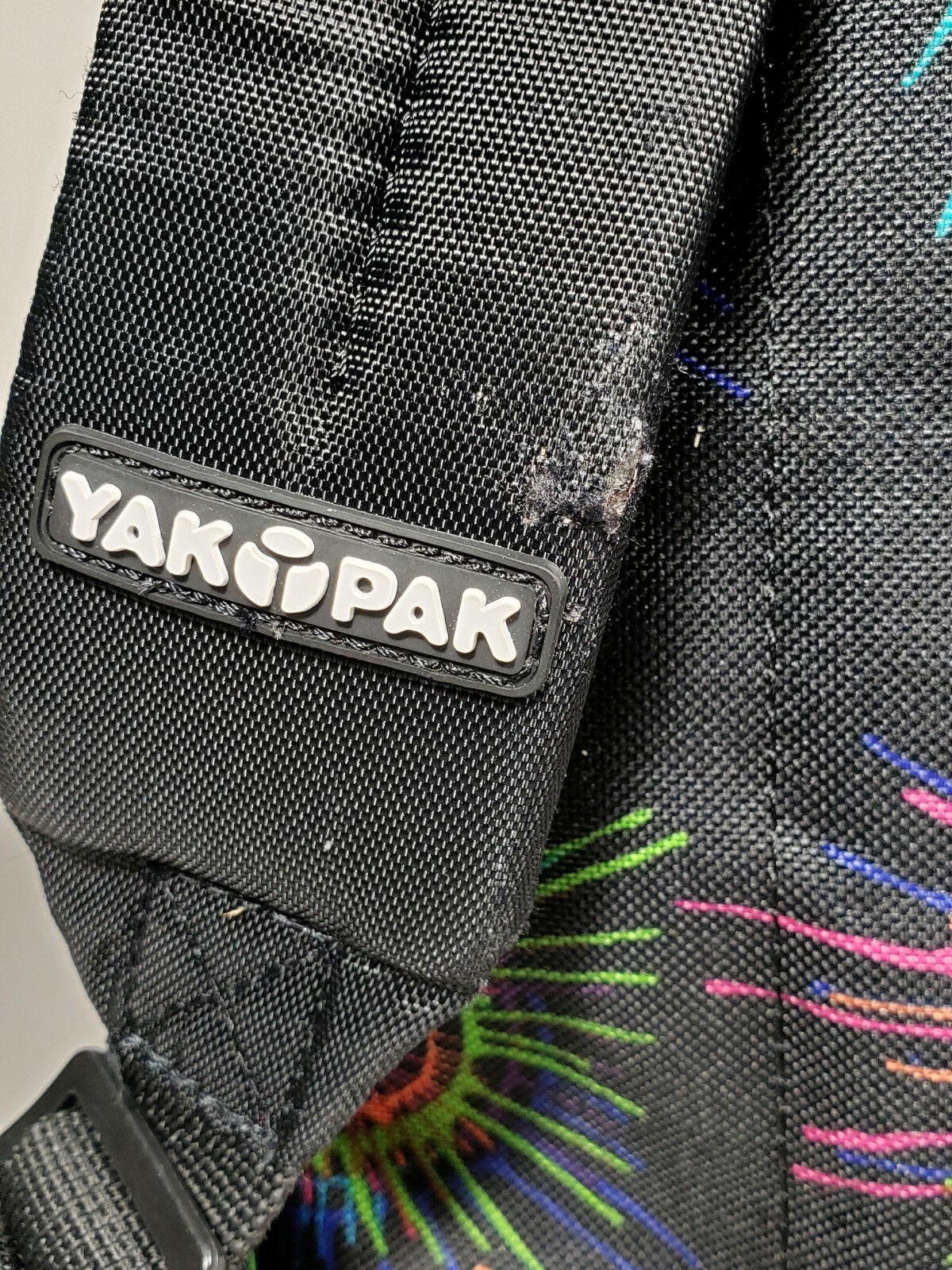 Yak Pak Multi-Colored Colorful Paint Splatter Student Rainbow Backpack Bookbag