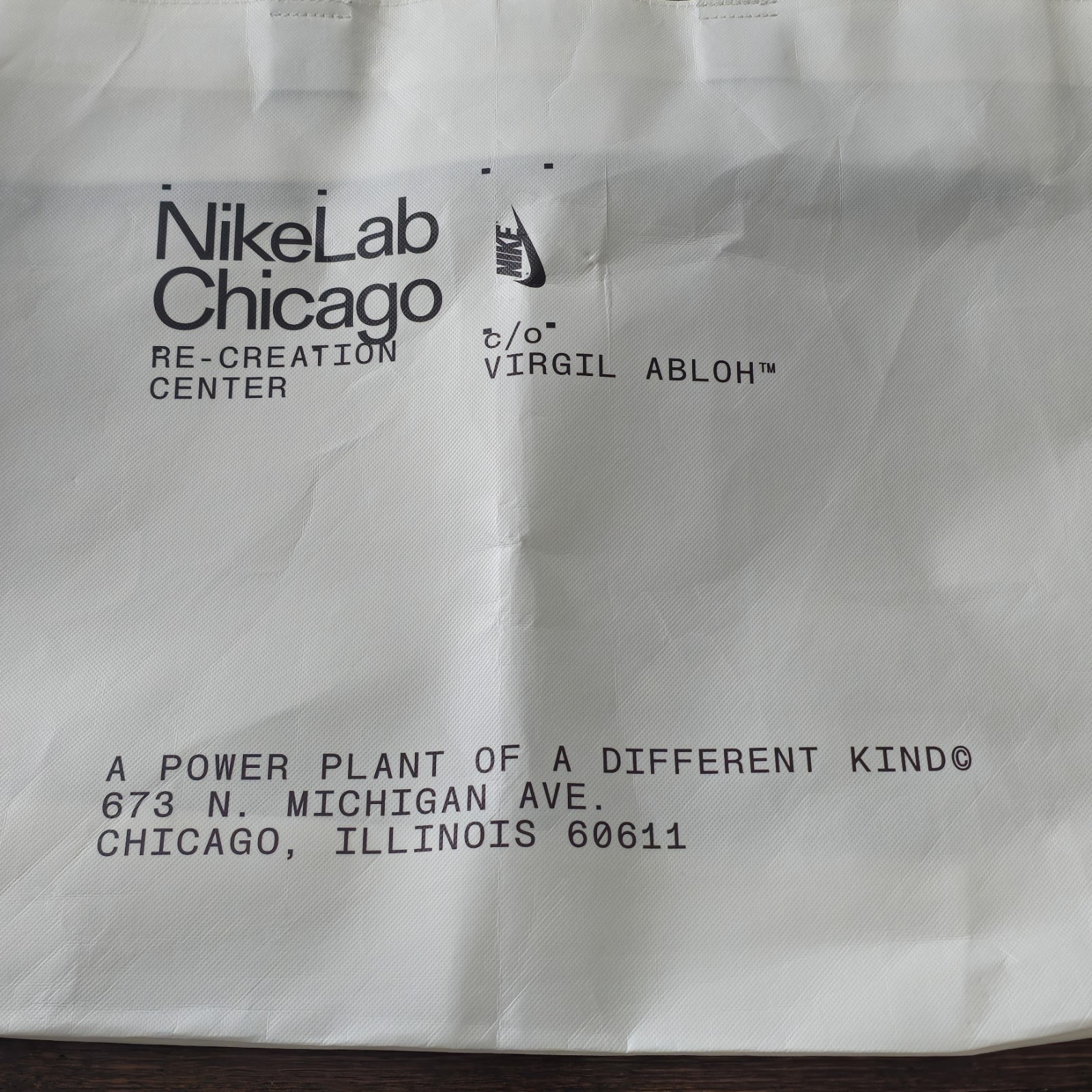 Nike Lab x Virgil Abloh Re-creation Center Chicago Exclusive Tote Bag Off-White