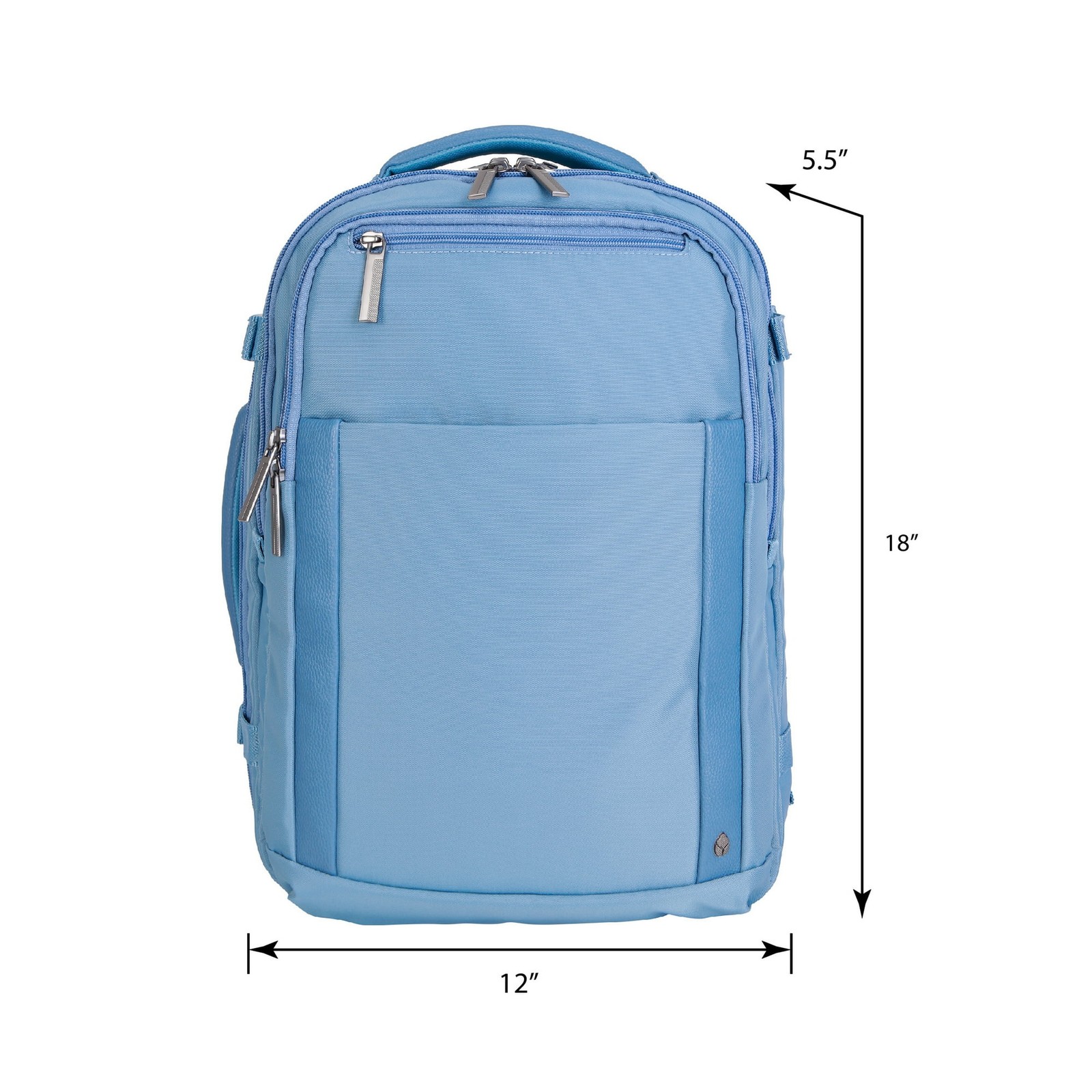 Blue Shadow 18″ Nylon Travel Backpack with 15″ Laptop Sleeve — EUC!