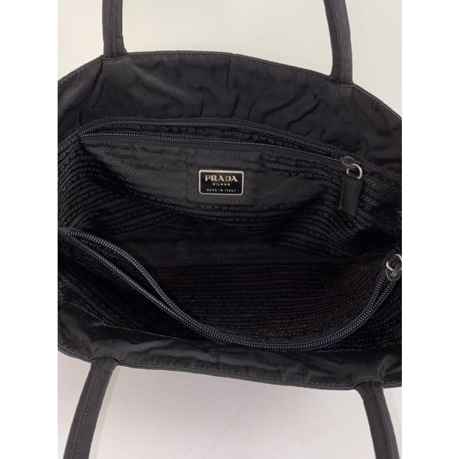 PRADA Black Nylon Tote Bag Men Double Handles 29cm x 26cm x 10cm Auth