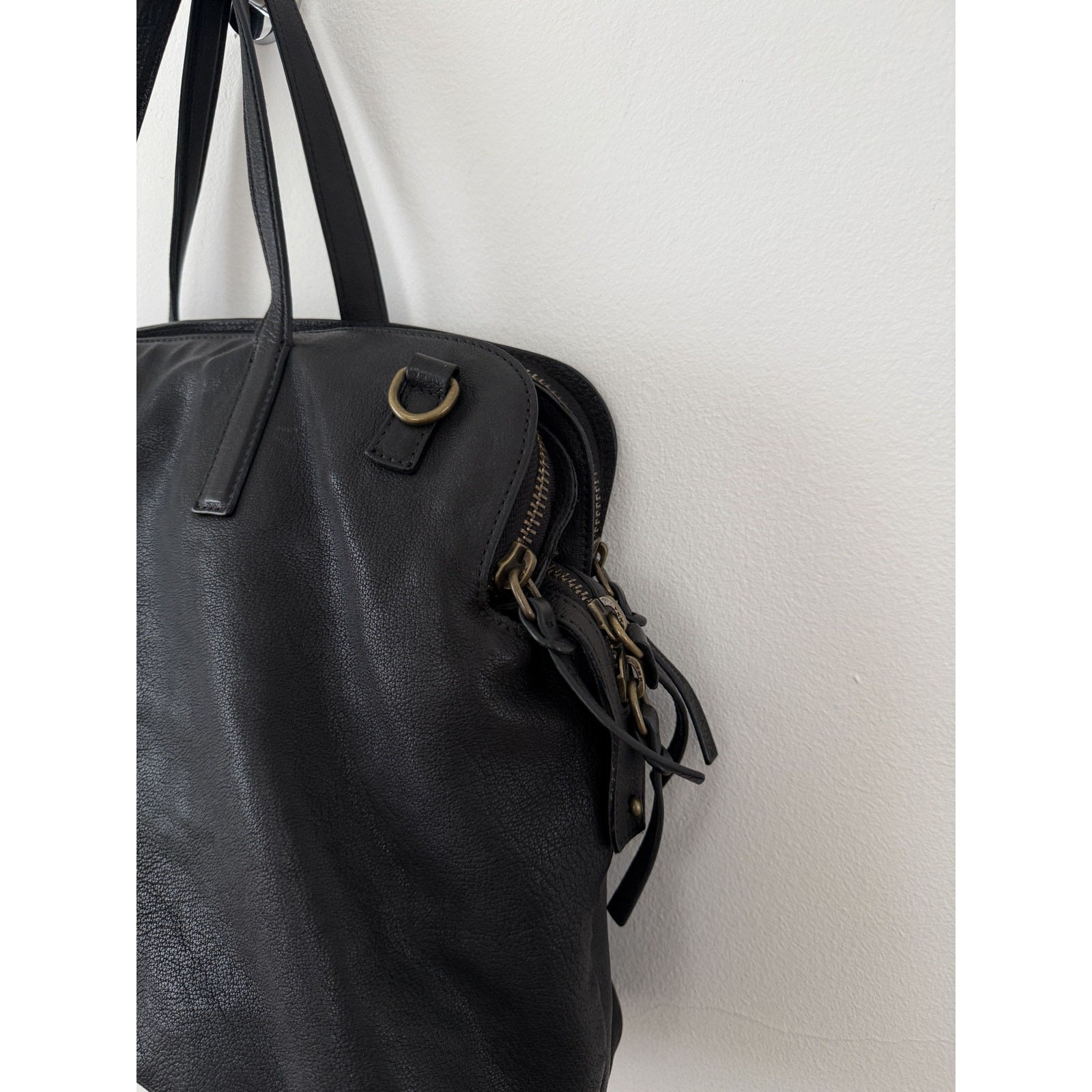 Officine Creative Leather Top Handle Shoulder Side Bag