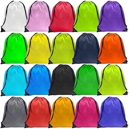 Drawstring Bags Bulk 40 Pcs Draw String Bags Nylon Cinch Bags Gym Drawstring