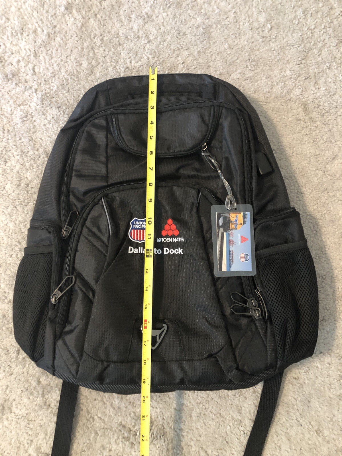 Leed’s Checkmate Union Pacific Railroad Embroidered Black Corporate Backpack
