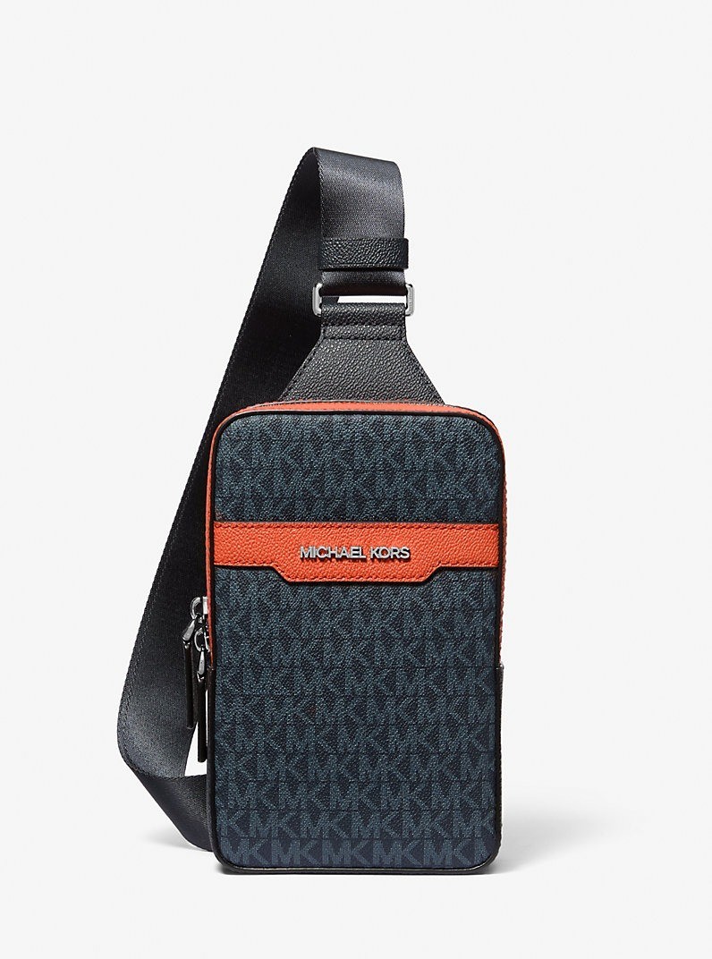 Michael Kors Cooper Men’s Signature Logo Sling Pack (Red Clay)