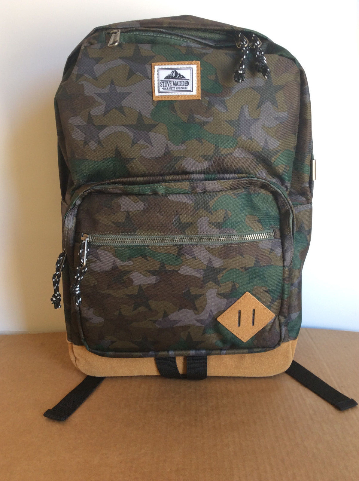 Steve Madden Printed Classic Backpack,Multi Grey, 17″ H x 11″ W x 5″ D