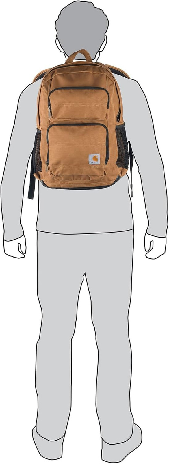 Stylish 27L Brown Backpack with Laptop Sleeve & Durable Base