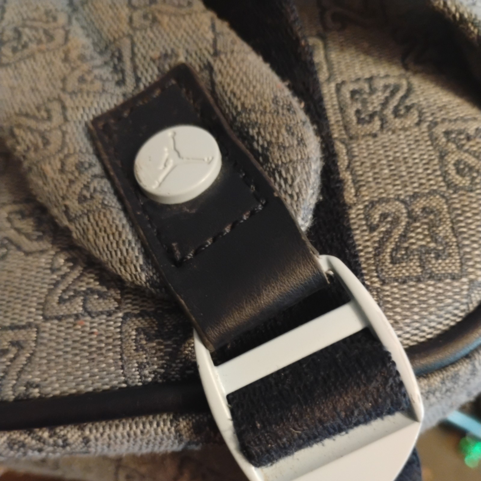 Nike Air Jordan Monogram Backpack Silver Tone Limited Edition Logo All Over