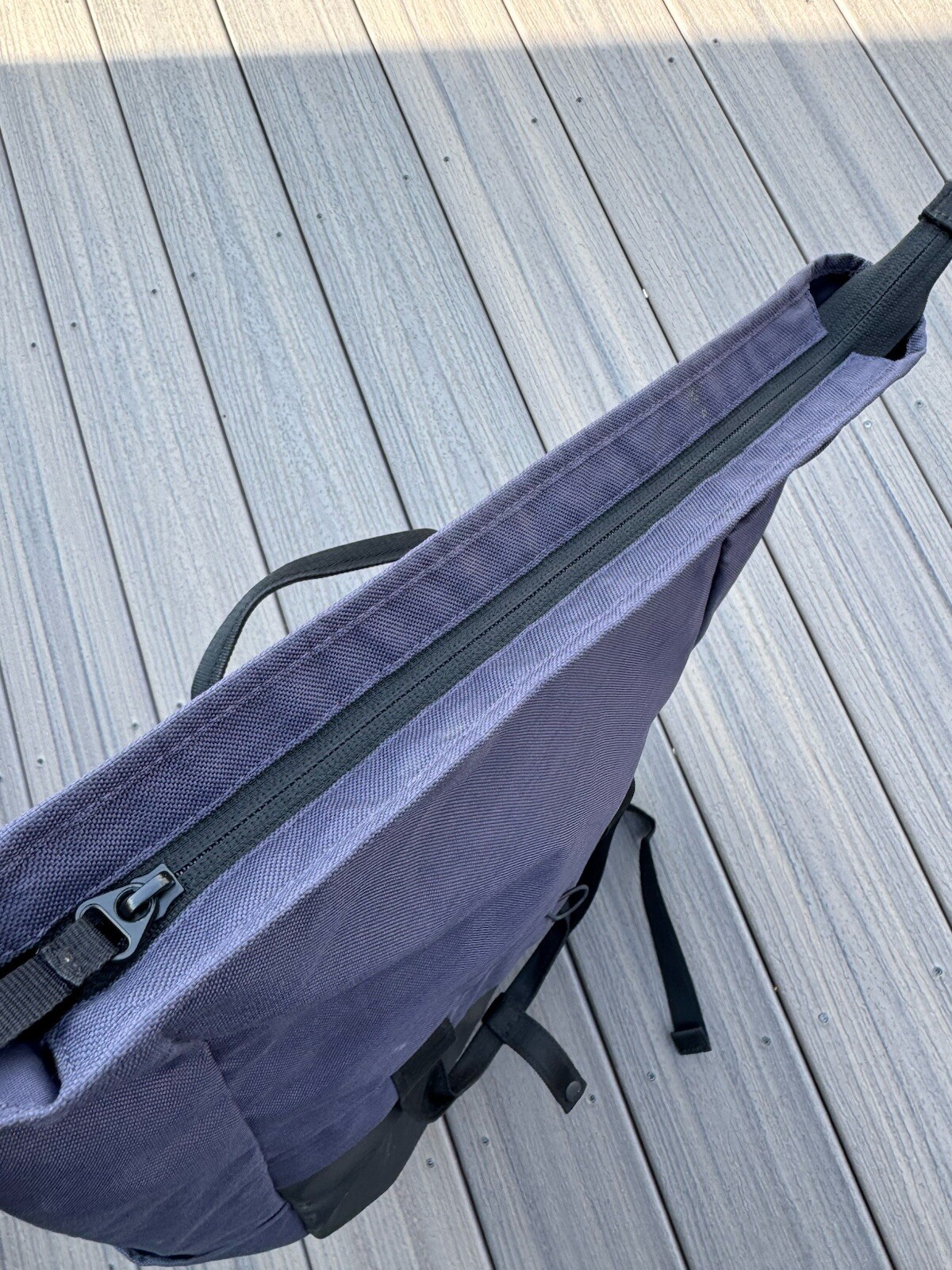 Nike Fold Over Top Zip Up Backpack Gym Bag Navy Blue Just Do It JDI