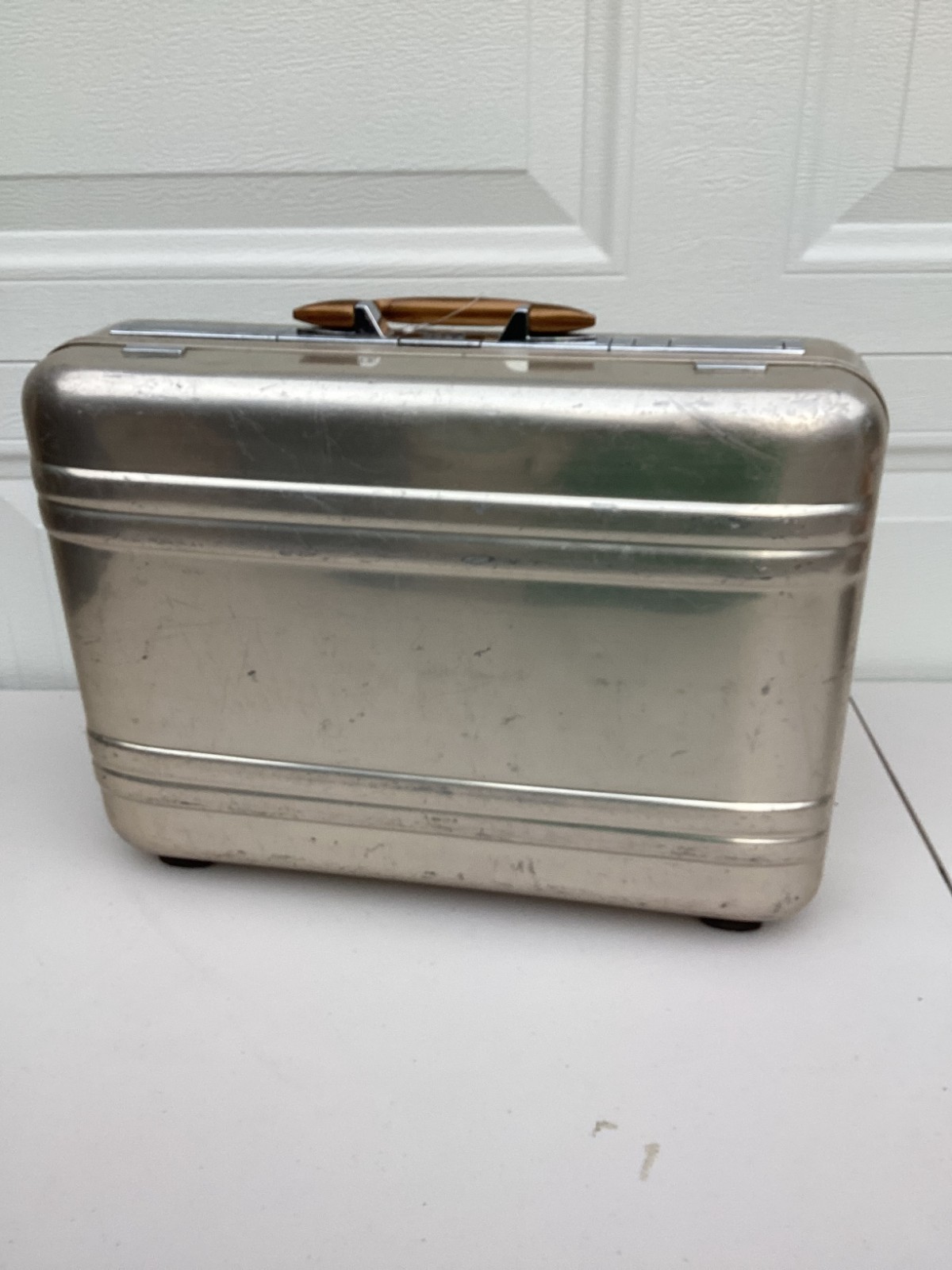 1980s Zero Halliburton Aircraft Grade Aluminum Combination Lock Briefcase