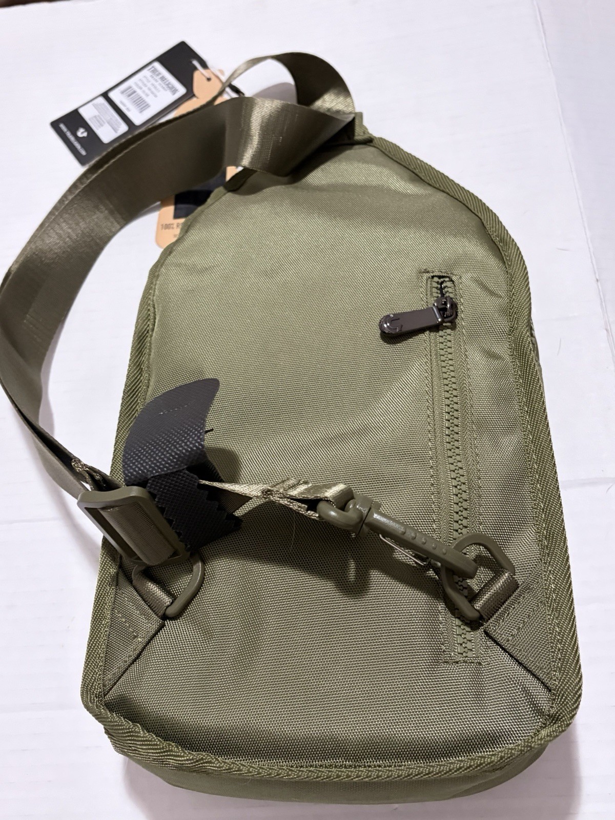 NWT True Religion Buddha Patch Unisex Olive YETA 2.0 Crossbody Bag TR104144