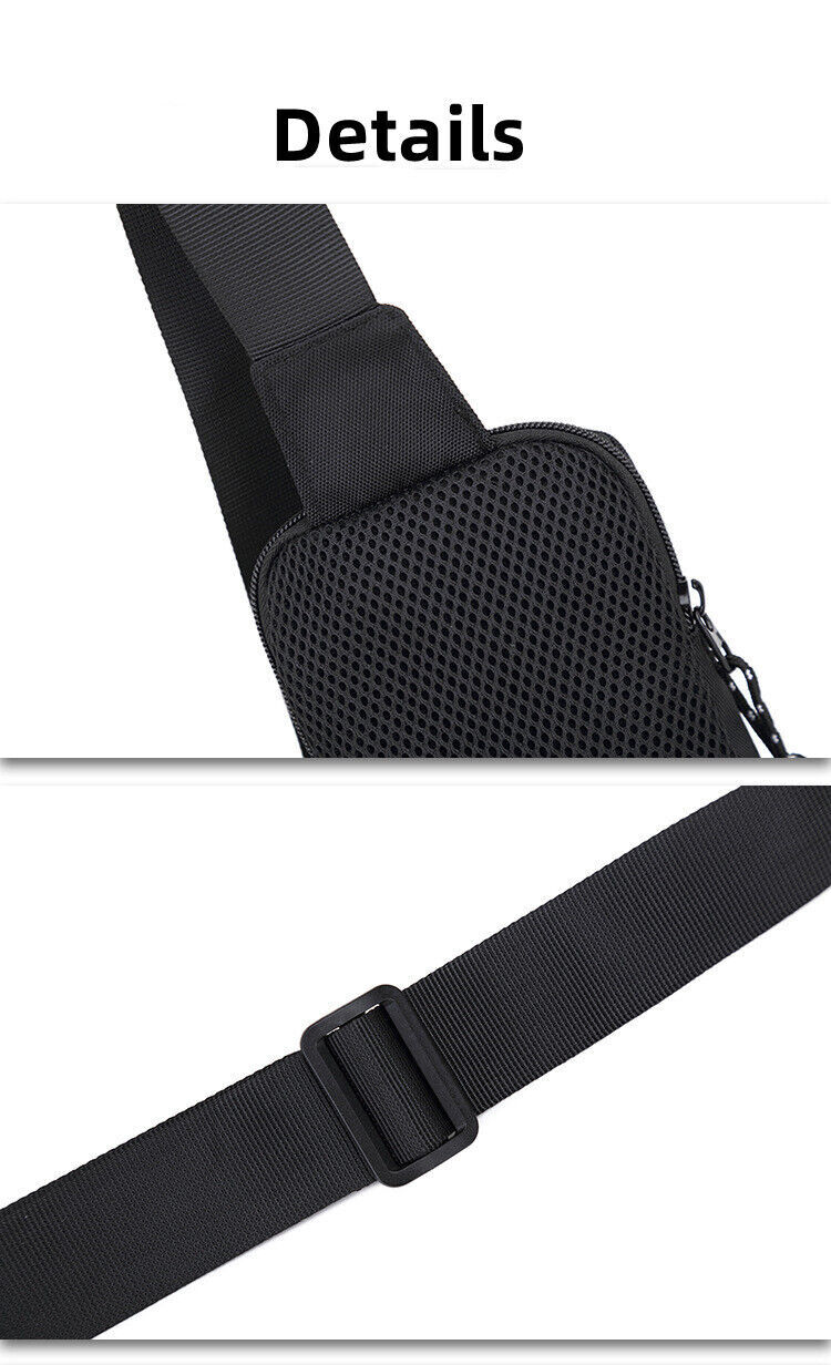 Men’s Shoulder Bag Oxford Chest Bag Sling Crossbody Bag Casual Travel Phone Bag