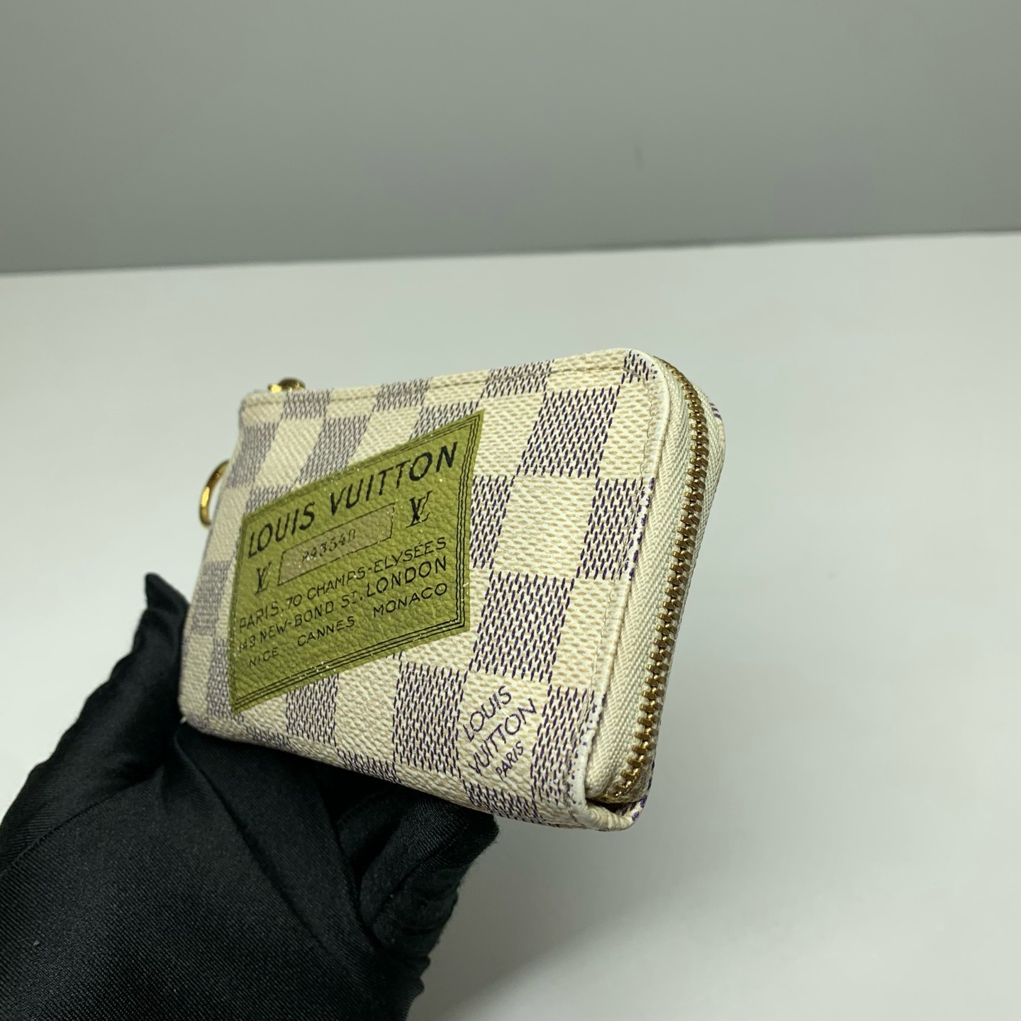 Louis Vuitton Pre-Owned Authentic – Coin Purse White N63085 14×8×1cm Canvas