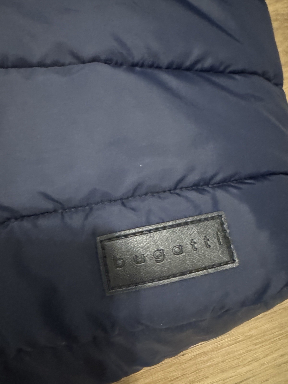 Bugatti Navy Quilted Puffer Messenger Bag, Zip Closure, Men’s Shoulder Strap