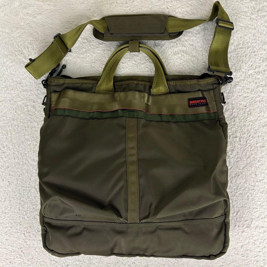 BRIEFING USA Made 2WAY Helmet Bag Ranger Green Ballistic Nylon Military Style
