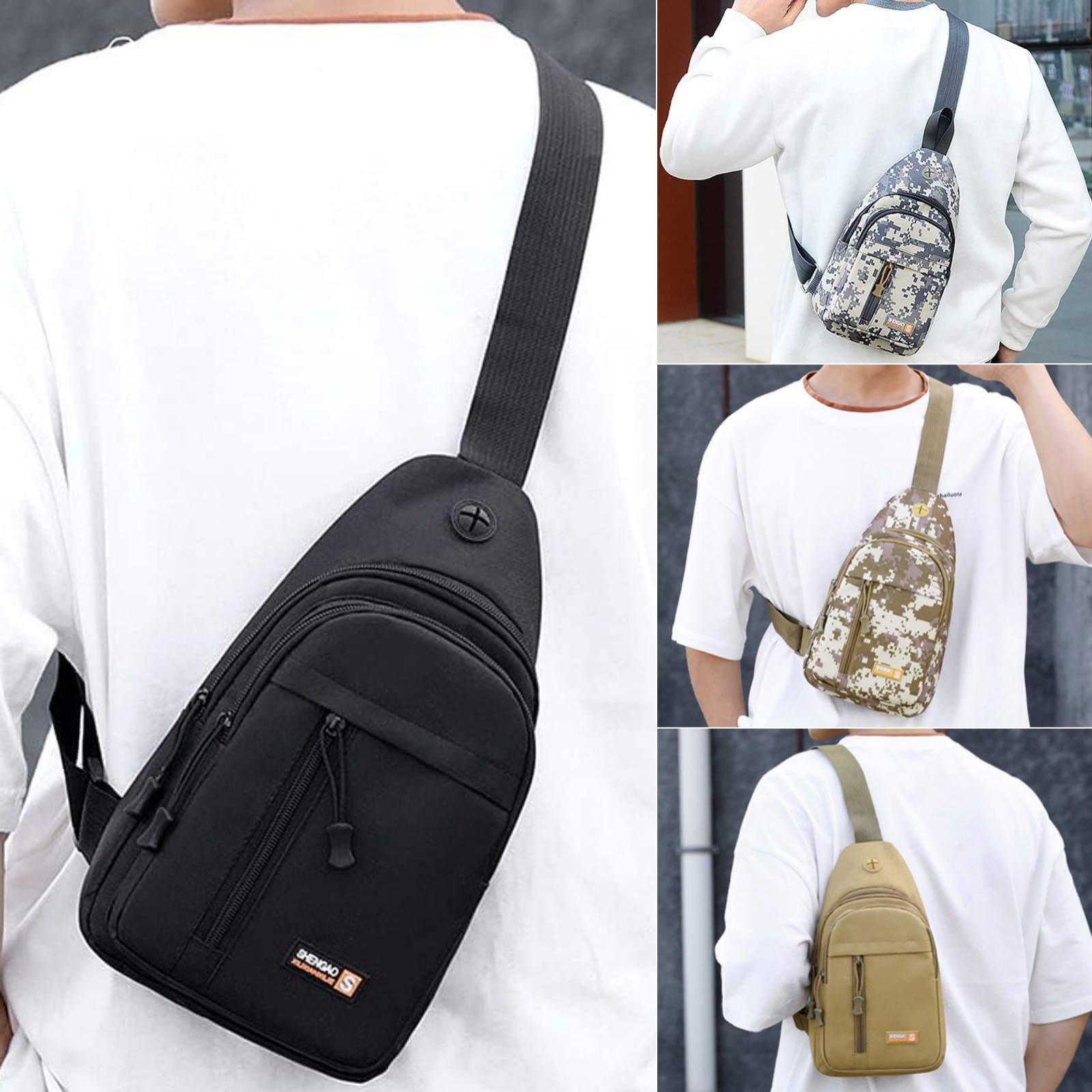 “Low Price”Mens Womens Sling Bag Chest Packs Cross Body Travel Shoulder Backpack