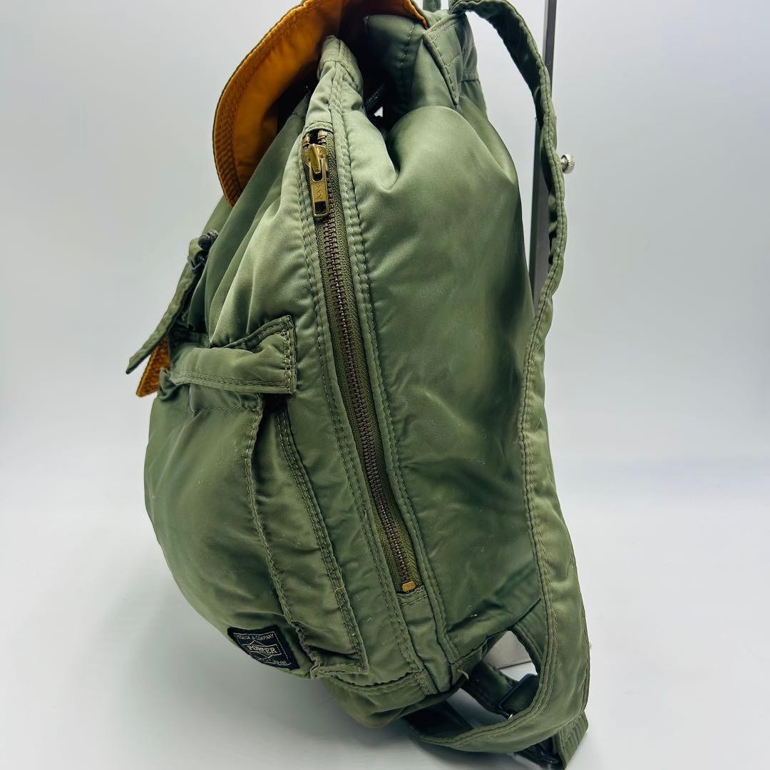 PORTER TANKER Backpack Sage Green Nylon Daypack 14L Yoshida Japan from japan