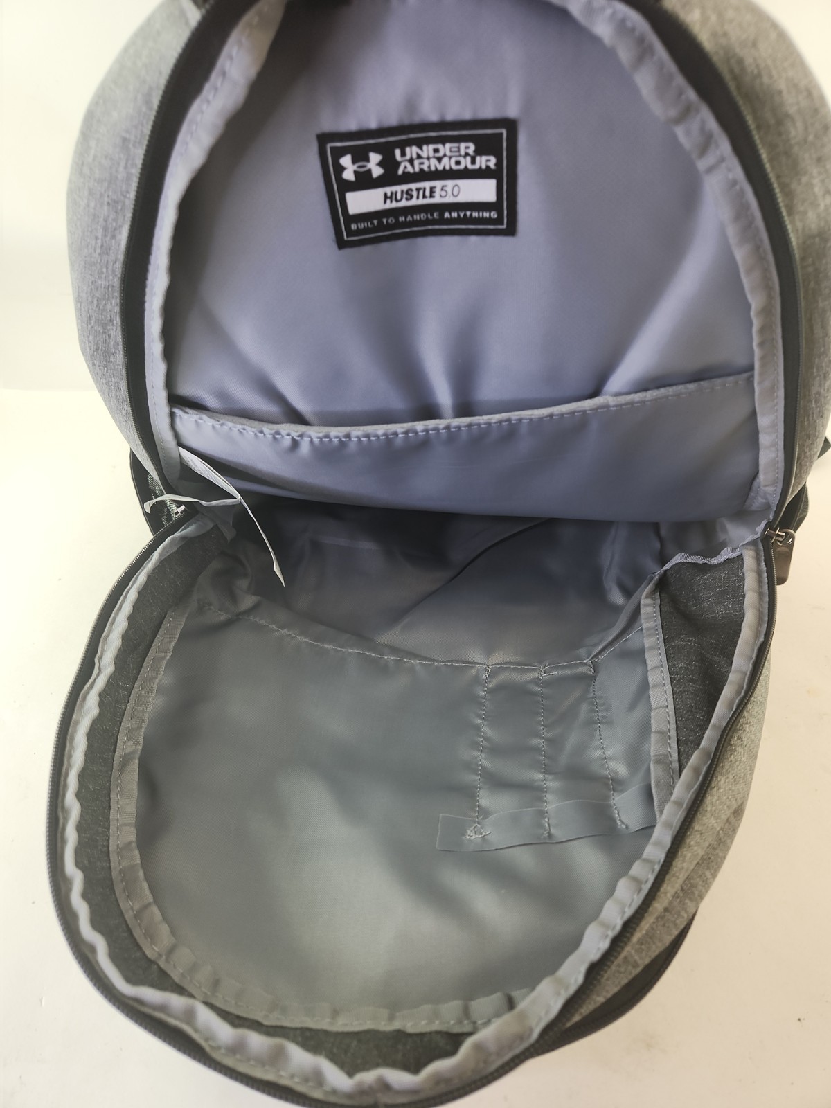Under Armour UA Hustle 5.0 Backpack Storm 29L Commuter Bag Laptop Unisex Gray.