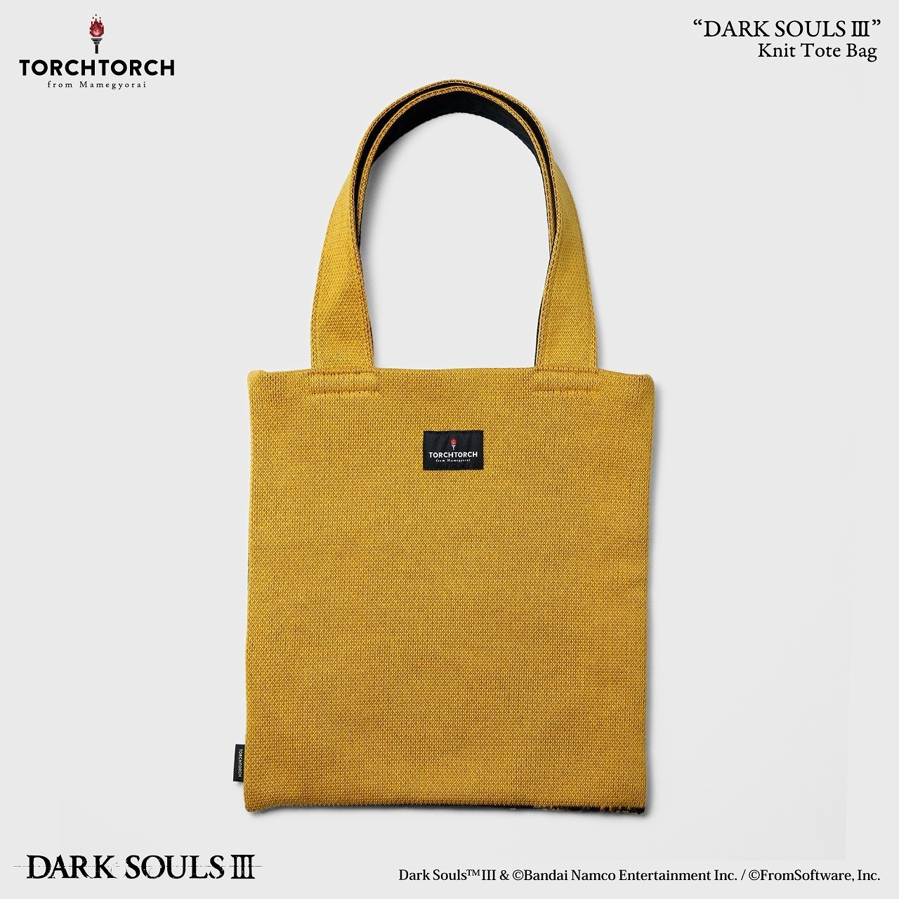 DARK SOULS III Knit Tote Bag TORCH TORCH Cotton A4 Japan Exclusive
