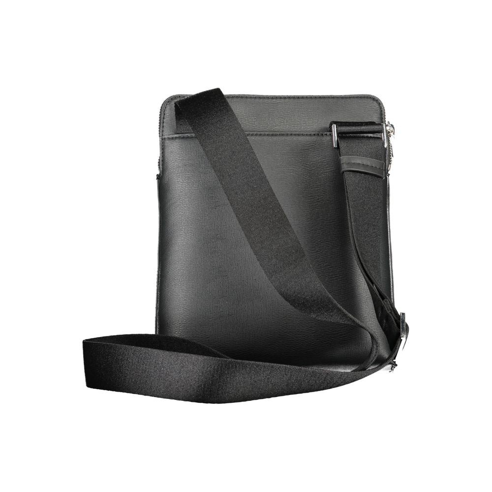 Calvin Klein Black Polyurethane Men Shoulder Bag 100% Authentic – CA-16816
