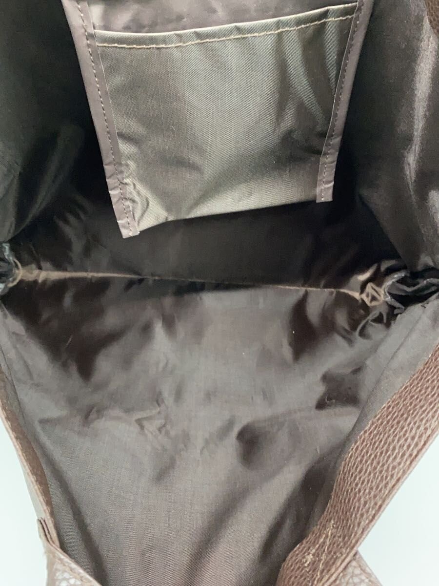 BEAMS Tote Bag Leather BRW Plain